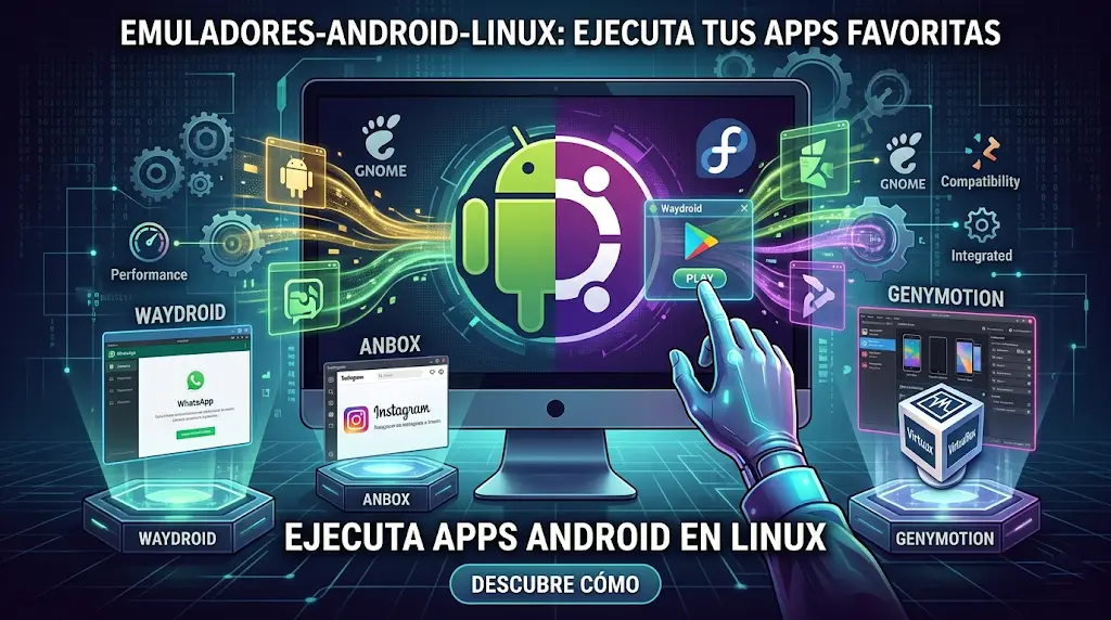 Escritorio Linux ejecutando aplicaciones de Android de forma nativa con Waydroid