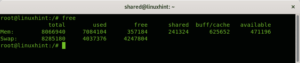 Revisión el uso de memoria en Debian 1 1