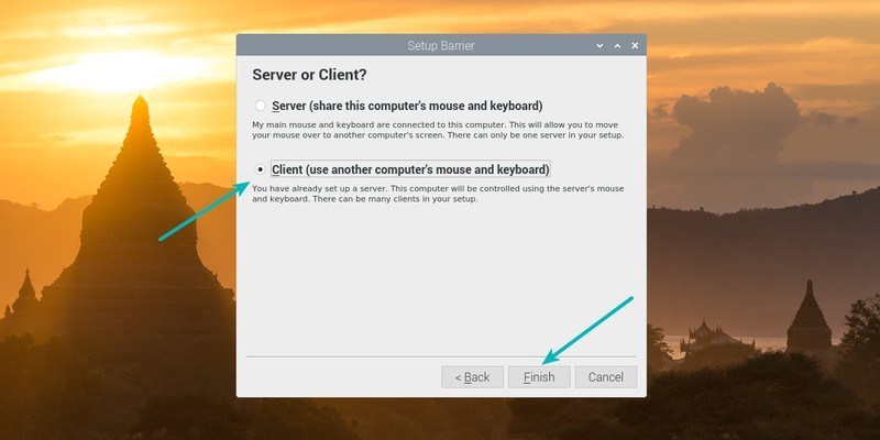 El programa de instalación de la Barrera de Cliente en la Raspberry Pi