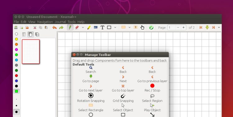 Xournal++ nota teniendo aplicación se ejecuta en Ubuntu