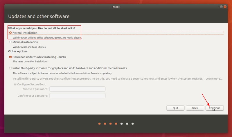 Instalar Ubuntu mediante la sustitución de Ventanas 