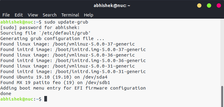 Actualización De Grub