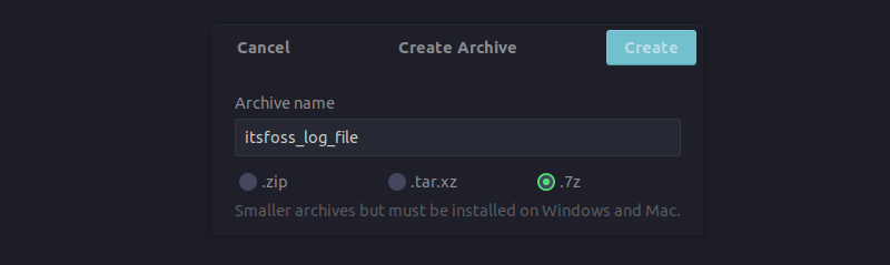 7zip Archivo de Ubuntu