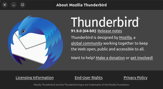 Acerca de Thunderbird