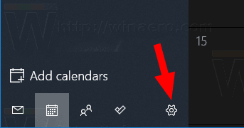 Windows 10 Calendario De Configuración De Botón