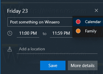 Windows 10 Calendario De Calendario De Destino