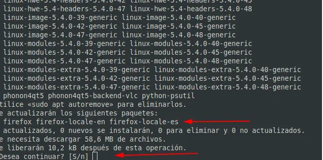 actualizar paquetes ubuntu terminal
