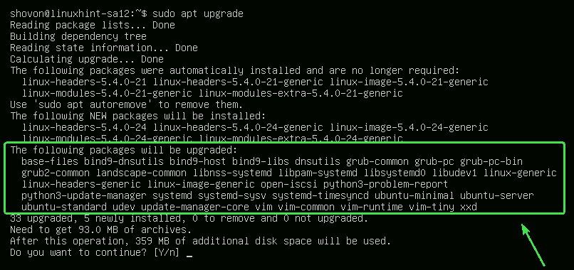 Cómo actualizar Ubuntu 20.04 desde El Terminal apt actualizados