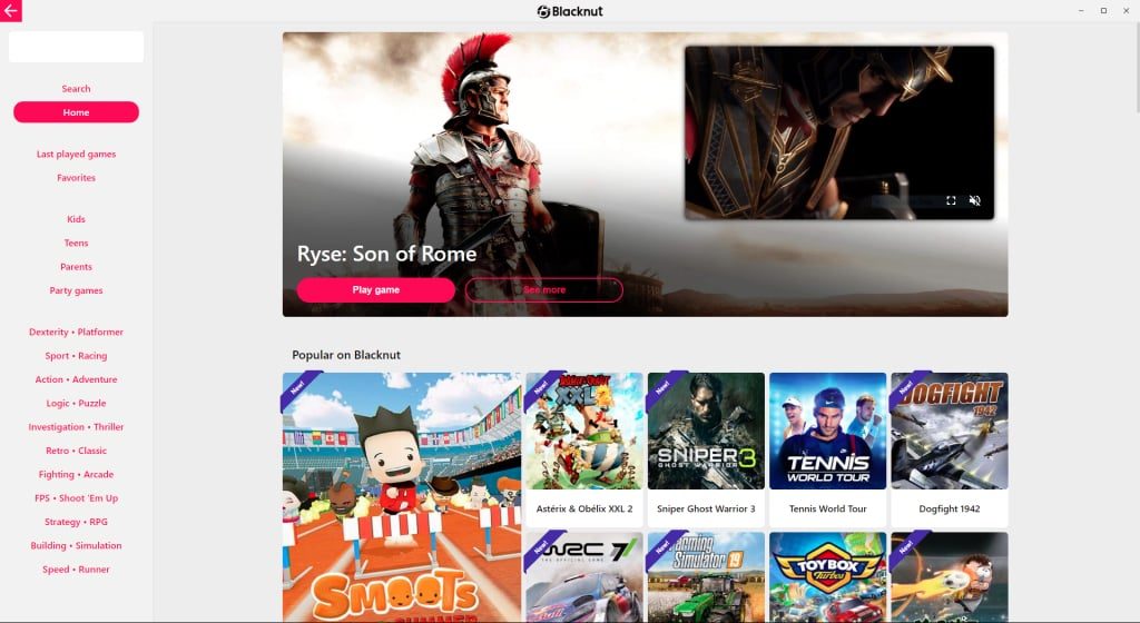 Los 20 mejores Plataformas de juegos en la nube en 2020 blacknut 1