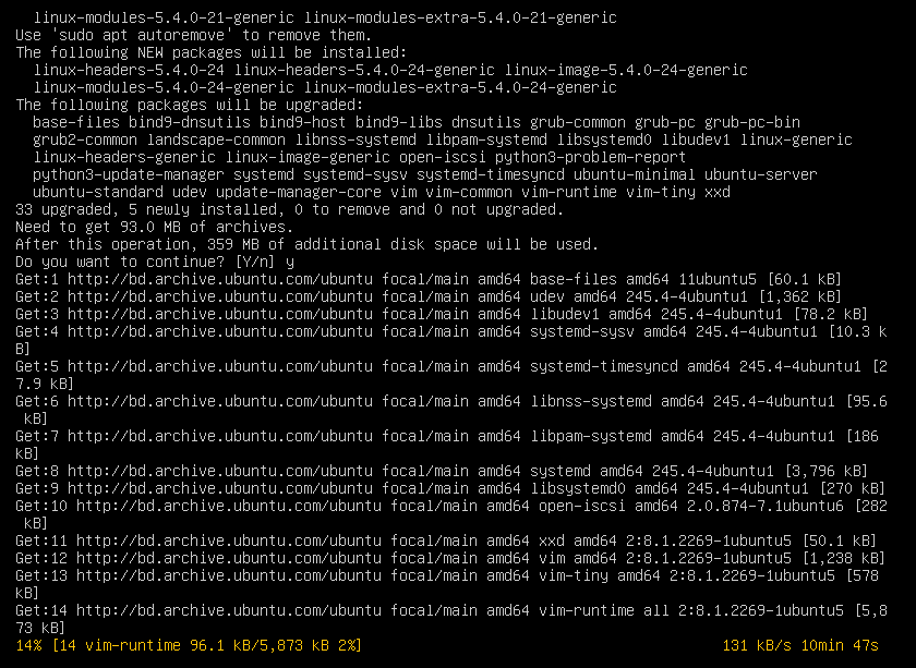 Cómo actualizar Ubuntu 20.04 desde El Terminal descarga apt