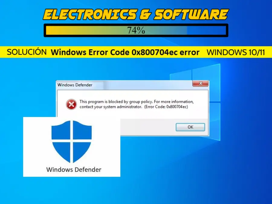 error 0x800704ec de Windows Defender