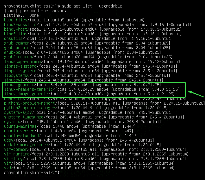 Cómo actualizar Ubuntu 20.04 desde El Terminal list hold