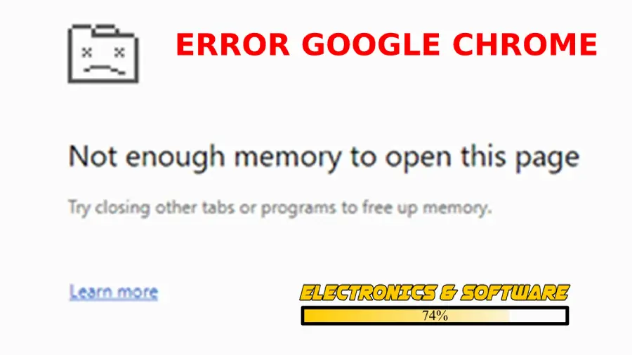 no hay suficiente memoria para abrir esta pagina google chrome
