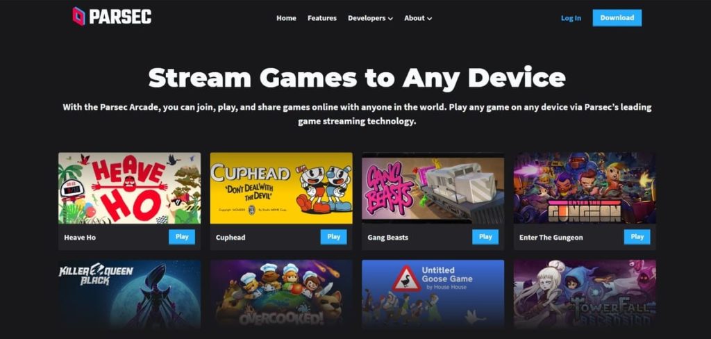 Los 20 mejores Plataformas de juegos en la nube en 2020 parsec 1