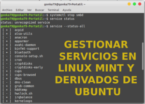 Como Detener, iniciar y reiniciar los servicios de Linux Mint y derivados de Ubuntu portada servicios