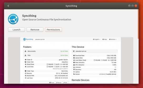 syncthing softwarecenter