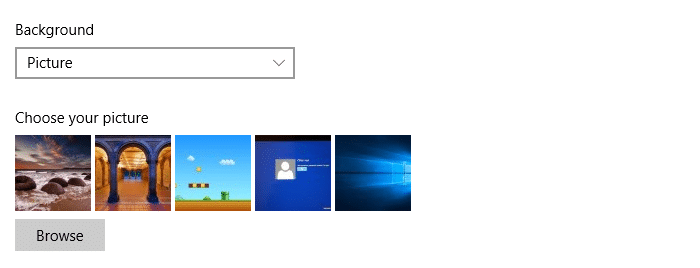 w10 clear background history