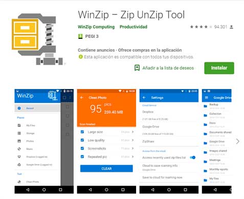 winzip para android, descargar winzip para android gratis